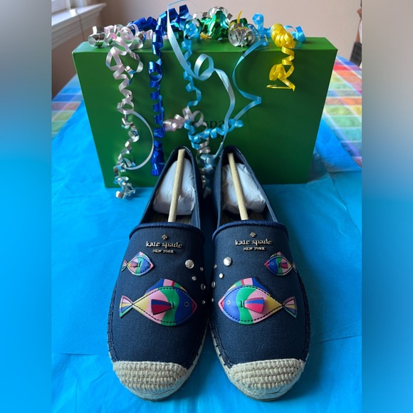 🐠 KATE SPADE AQUA FISH ESPADRILLES 🐠 NWT 🐠 - Picture 5 of 16